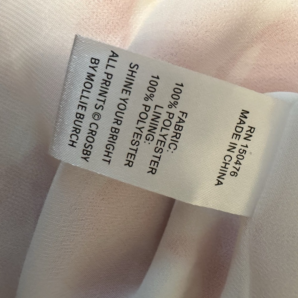 CROSBY by Mollie Burch - Adorable Multicolor Ruffled Flock Midi Dress Size Small - Picture 7 of 7